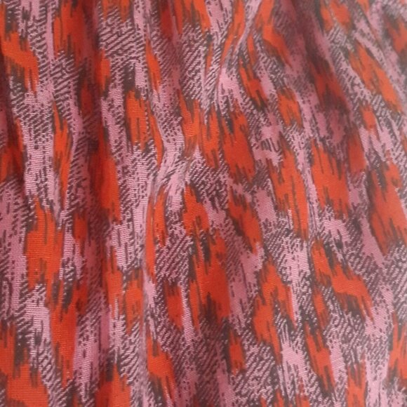 Joie Bondi Tea Rose Cotton Tiered Sleeveless V-Neck Abstract Midi Sundress S - Picture 3 of 11